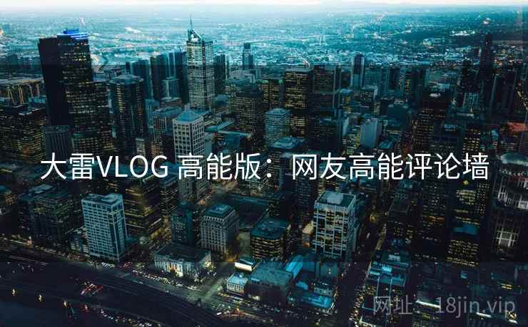 大雷VLOG 高能版：网友高能评论墙